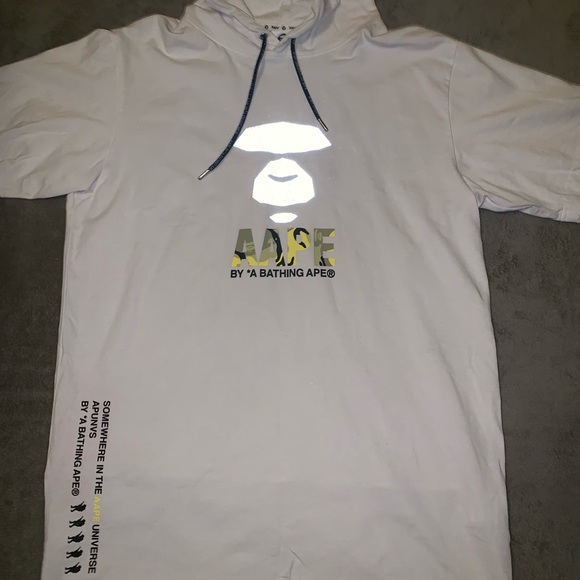 bape short sleeve hoodie